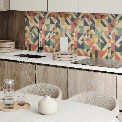 Rectangular bathroom wall panel Geometric abstraction in a modern style