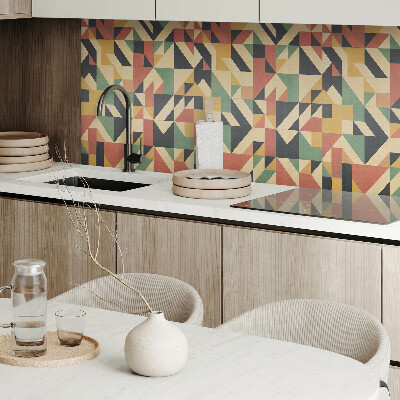 Rectangular bathroom wall panel Geometric abstraction in a modern style