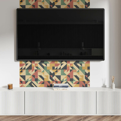 Rectangular bathroom wall panel Geometric abstraction in a modern style