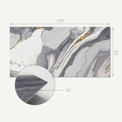 Rectangular decorative wall panel Waves in an abstract style