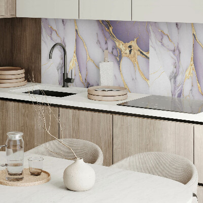 Rectangular bathroom wall panel Abstract vein pattern