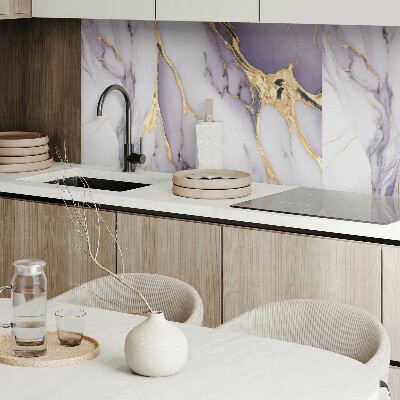 Rectangular bathroom wall panel Abstract vein pattern