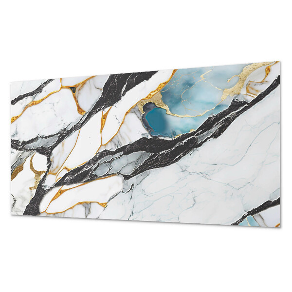Rectangular decorative wall panel Marble pattern with veins