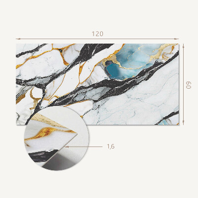 Rectangular decorative wall panel Marble pattern with veins