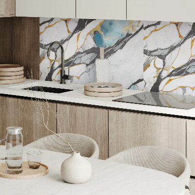 Rectangular decorative wall panel Marble pattern with veins