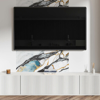 Rectangular decorative wall panel Marble pattern with veins