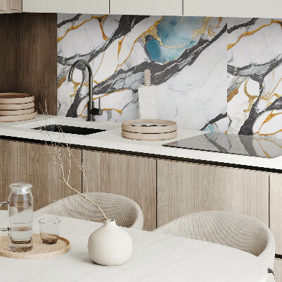 Rectangular decorative wall panel Marble pattern with veins