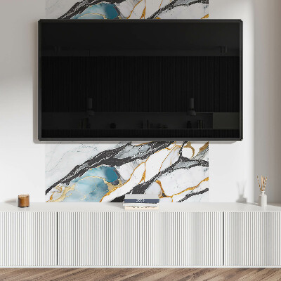 Rectangular decorative wall panel Marble pattern with veins