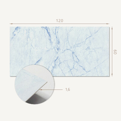 Rectangular wall panel Marble pattern with delicate veins