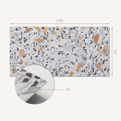 Rectangular wall panel Stone accents in the graphics