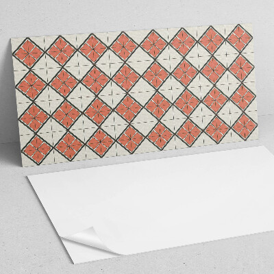 Rectangular bathroom wall panel Geometric style rhombus pattern