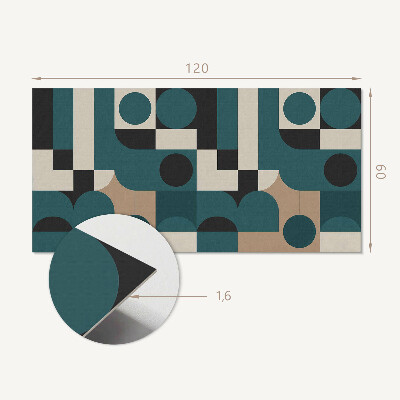 Rectangular bathroom wall panel Creative forms and abstract shapes