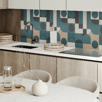 Rectangular bathroom wall panel Creative forms and abstract shapes