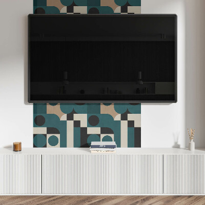 Rectangular bathroom wall panel Creative forms and abstract shapes