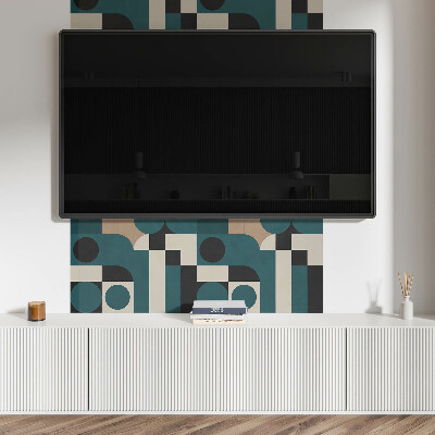 Rectangular bathroom wall panel Creative forms and abstract shapes