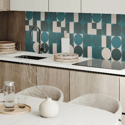 Rectangular decorative wall panel Shapes and forms in a geometric style