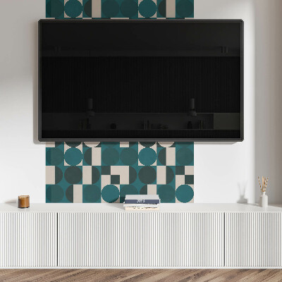 Rectangular decorative wall panel Shapes and forms in a geometric style