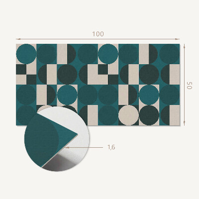 Rectangular decorative wall panel Shapes and forms in a geometric style