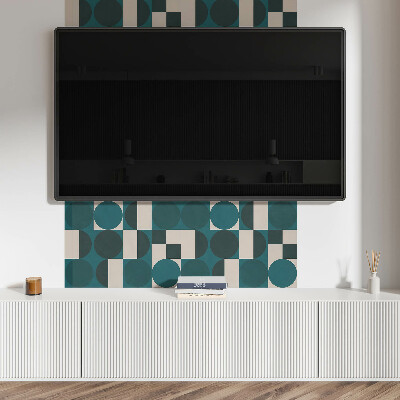 Rectangular decorative wall panel Shapes and forms in a geometric style