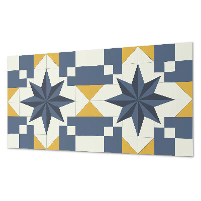 Rectangular bathroom wall panel Geometric star shapes
