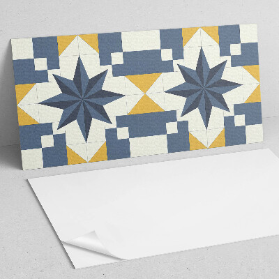 Rectangular bathroom wall panel Geometric star shapes