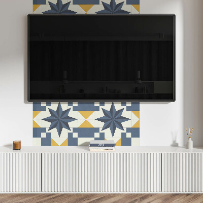 Rectangular bathroom wall panel Geometric star shapes