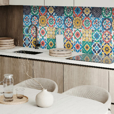 Rectangular bathroom wall panel Mosaic patterns in a harmonious arrangement