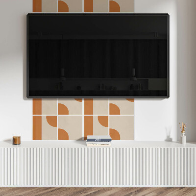 Rectangular bathroom wall panel Abstract geometric forms