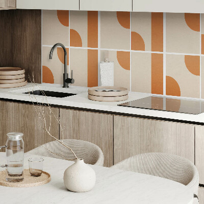 Rectangular bathroom wall panel Abstract geometric forms