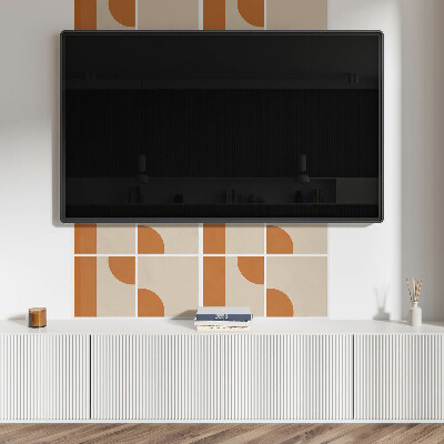Rectangular bathroom wall panel Abstract geometric forms