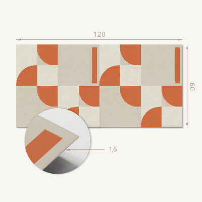 Rectangular wall panel Abstract set of forms