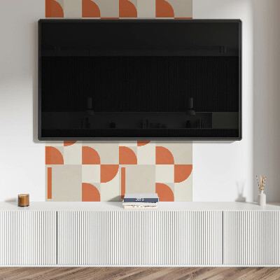 Rectangular wall panel Abstract set of forms