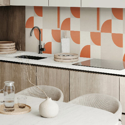 Rectangular wall panel Abstract set of forms