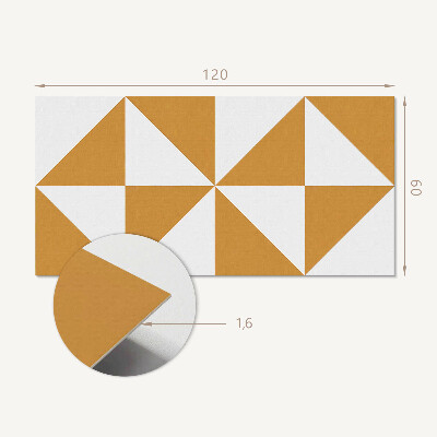 Rectangular decorative wall panel Triangular patterns in square frames