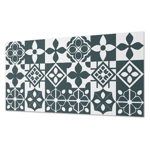 Rectangular bathroom wall panel Geometric motifs in tiles