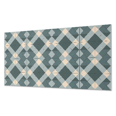 Rectangular wall panel Geometric style rhombus pattern