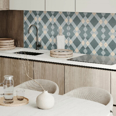 Rectangular wall panel Geometric style rhombus pattern