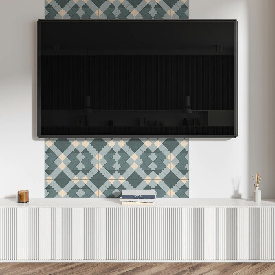 Rectangular wall panel Geometric style rhombus pattern