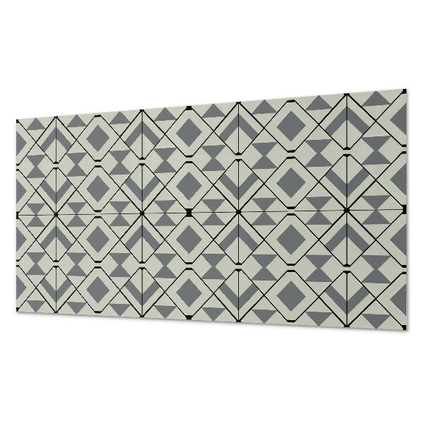 Rectangular bathroom wall panel Geometric style rhombus pattern