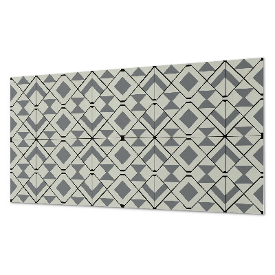 Rectangular bathroom wall panel Geometric style rhombus pattern