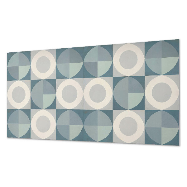 Rectangular bathroom wall panel Shapes and circles in harmony