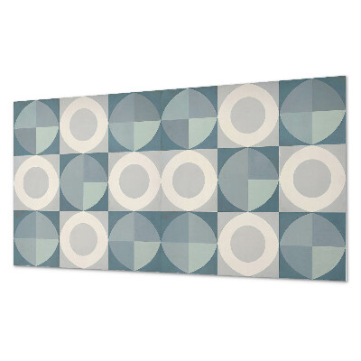 Rectangular bathroom wall panel Shapes and circles in harmony
