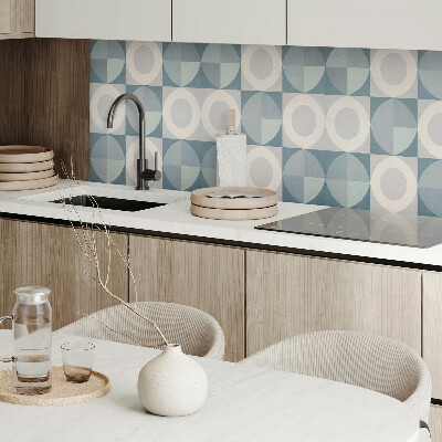 Rectangular bathroom wall panel Shapes and circles in harmony