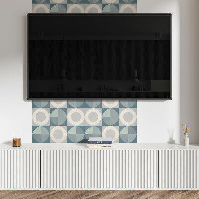 Rectangular bathroom wall panel Shapes and circles in harmony