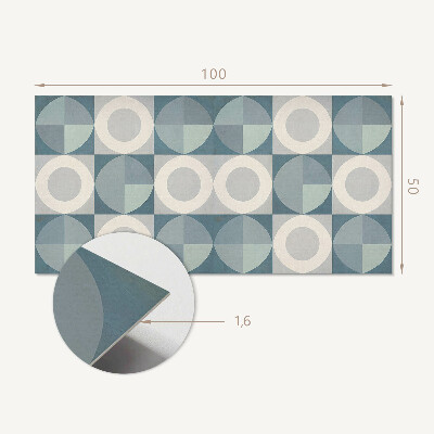 Rectangular bathroom wall panel Shapes and circles in harmony