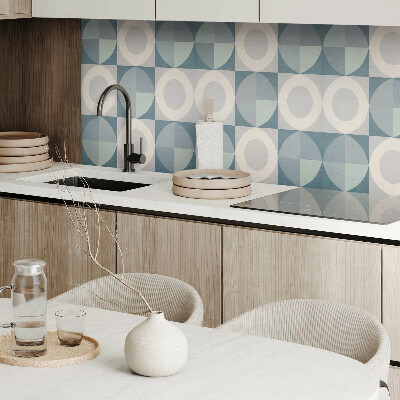 Rectangular bathroom wall panel Shapes and circles in harmony