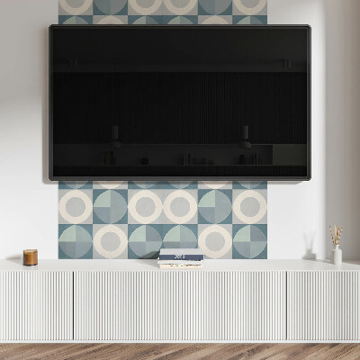 Rectangular bathroom wall panel Shapes and circles in harmony