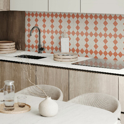 Rectangular bathroom wall panel Rhombic geometric grid