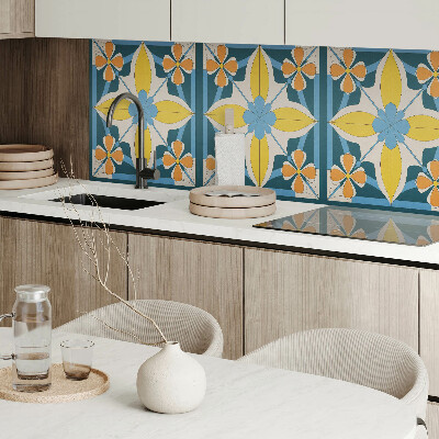 Rectangular decorative wall panel Floral geometry