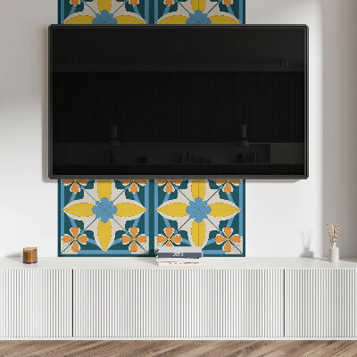Rectangular decorative wall panel Floral geometry
